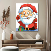 Painting by Numbers Christmas Motif with Santa Claus